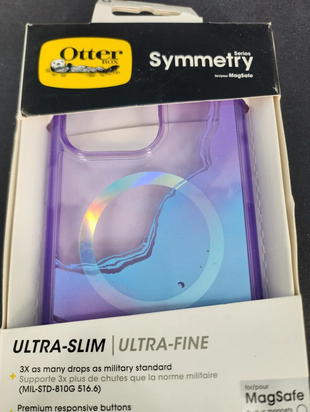 OtterBox Symmetry MagSafe iPhone 15 Pro Max Galactic Dreaming Purple